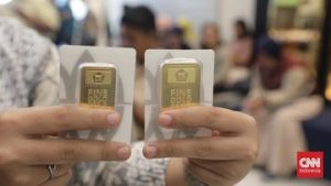EWF | Harga Emas Antam Anjlok Rp44 Ribu ke Level Rp2,840 Juta per Gram