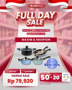EWF | Harga Set Panci dan Wajan Cuma Rp 70.000-an Cuma di Transmart Full Day Sale